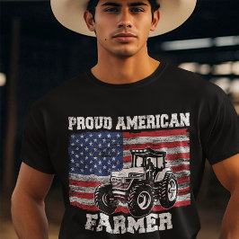 Proud American Farmer Agriculturist Farming T Shirt