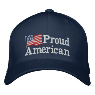 Proud American Flagga NB Broderad Keps