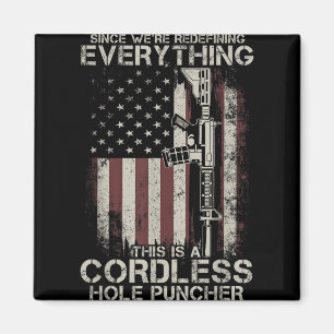 Proud American Flagga Veteran Gun Höger Tlt Cordle Magnet
