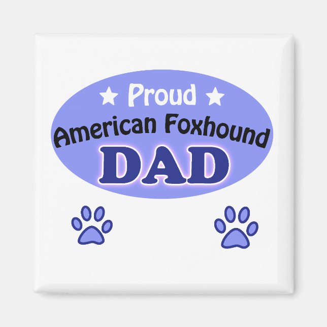Proud American Foxhound pappa Magnet (Framsidan)