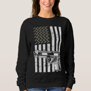 Proud American Gun Owner Distress USA Gun Flagga P T Shirt
