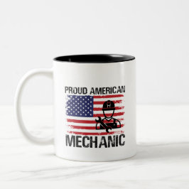 Proud American Mechanic Labour Day Mugg