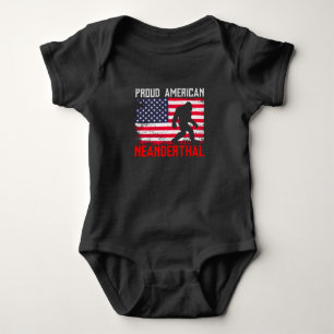 Proud American Neanderthal USA flagga och Bigfoo T Shirt