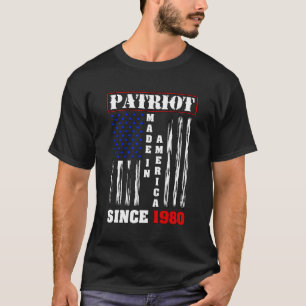 Proud American Patriot American Born 1980 Happ T Shirt
