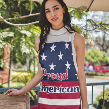 Proud American patriotic USA flagga rött vitt blåt