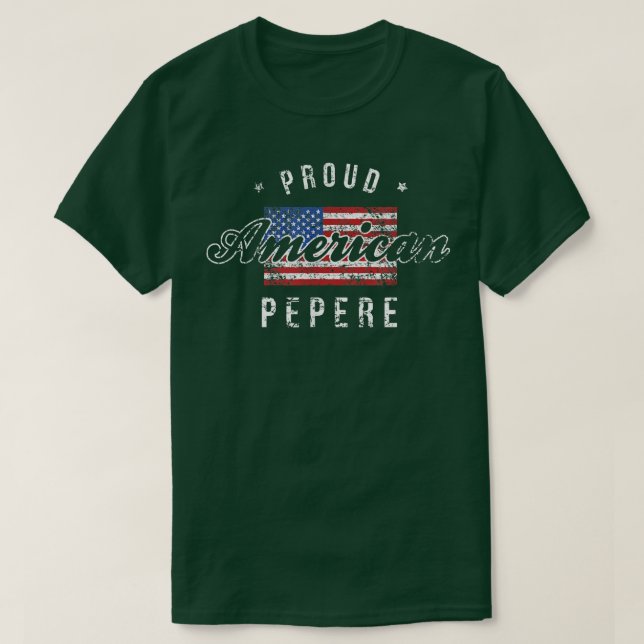Proud American Pepere , 4:e juli Gift USA  T Shirt (Design framsida)