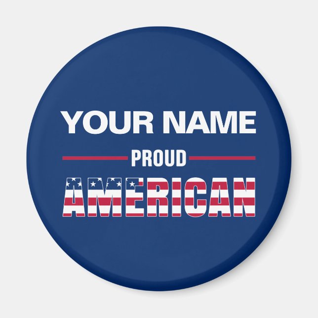 Proud American Personlig Magnet (Framsidan)