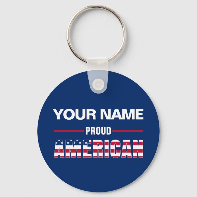 Proud American Personlig Nyckelring (Framsida)