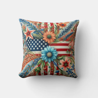 Proud American Pillow. Rund fyllning Kudde