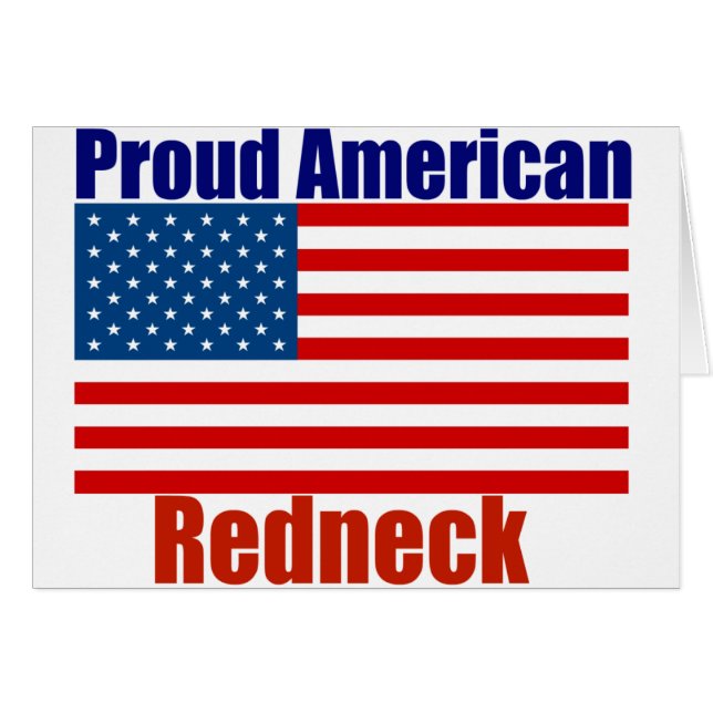 Proud American Rednacke Hälsningskort (Framsidan Horizontal)