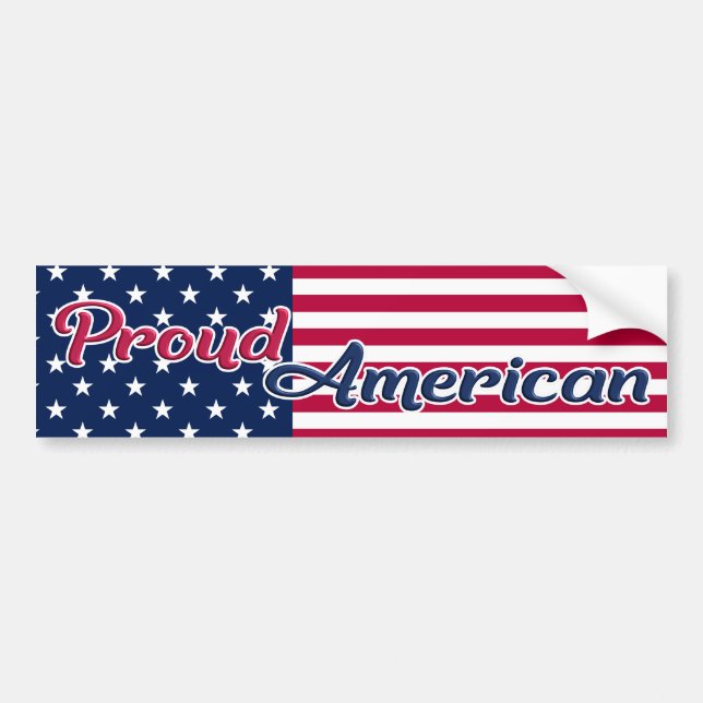 Proud American stars & rand USA flagga Bildekal (Framsidan)