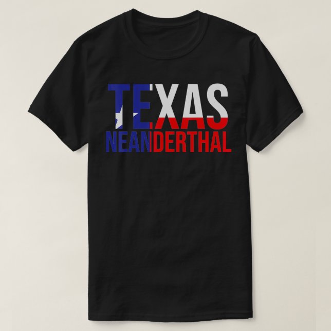 Proud American Teas Neanderthal Thinking Tean Flag T Shirt (Design framsida)