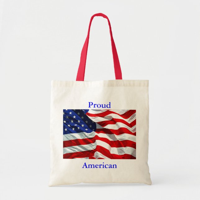 Proud American Tote Bag Tygkasse (Framsidan)