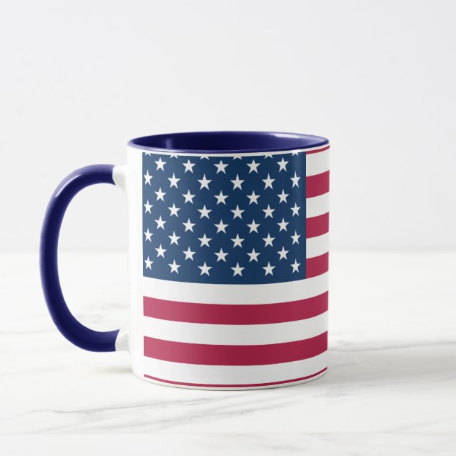 Proud Americans | Large 15 oz American Flag Mug Mugg (Vänster)