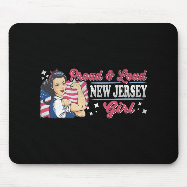 Proud &amp; Loud New Jersey Girl Proud American Wo Musmatta (Framsidan)