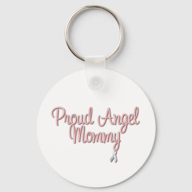 Proud Angel Mamma Keychain Nyckelring (Framsida)