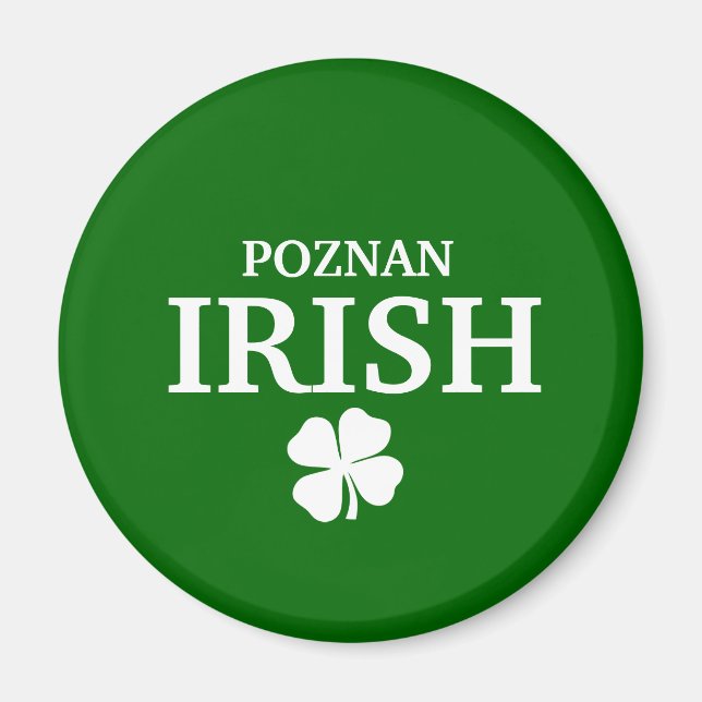 Proud Anpassningsbar Poznan Irish City T-Shirt Magnet (Framsidan)