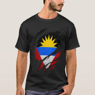 Proud Antiguan Barbudan Ripping Antigua Barbuda Fl T Shirt