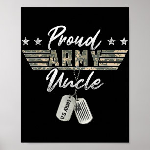 Proud Arméfarbror American Veteran Militär Poster