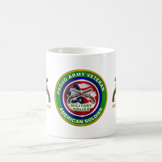 Proud arméns militära polisstyrka Veteran Kaffemugg (Center)