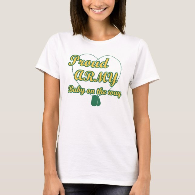 Proud Army Baby på vägen Tee Shirt (Framsida)