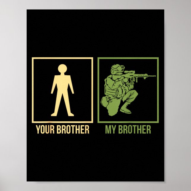 Proud Army Brother I-navy Airforce Seal Ranger  Poster (Framsidan)