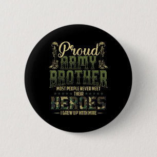 Proud Army Brother Shirt Patriotic Military Vetera Knapp