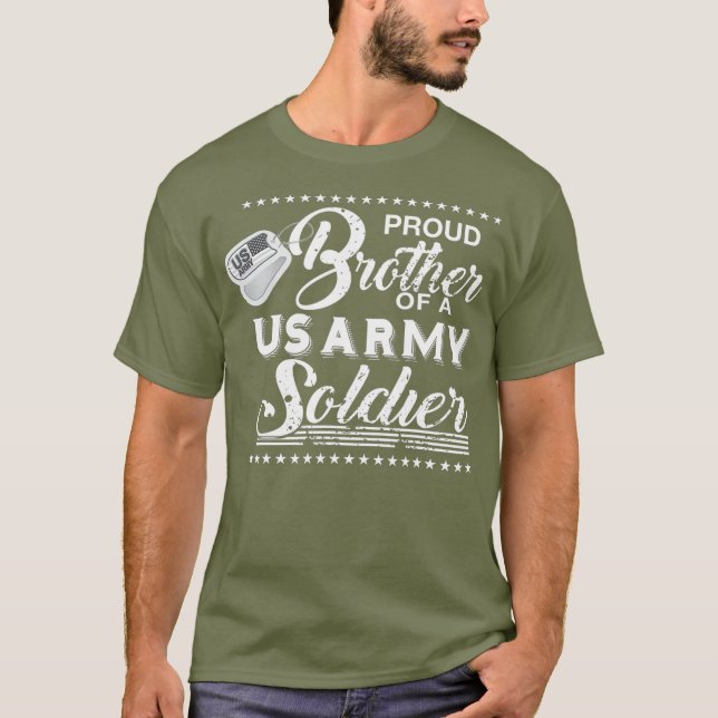 Proud Army Brother T-Shirt (Framsida)