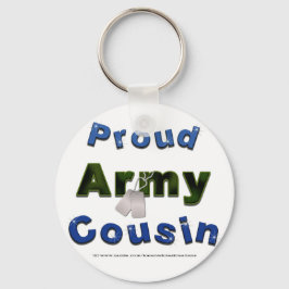Proud Army Cousin Blue Keychain Nyckelring