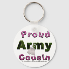 Proud Army Cousin Rosa Keychain Nyckelring