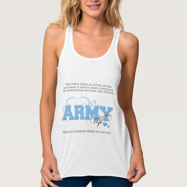 Proud ARMY-fru Linne Med Racerback (Framsida)