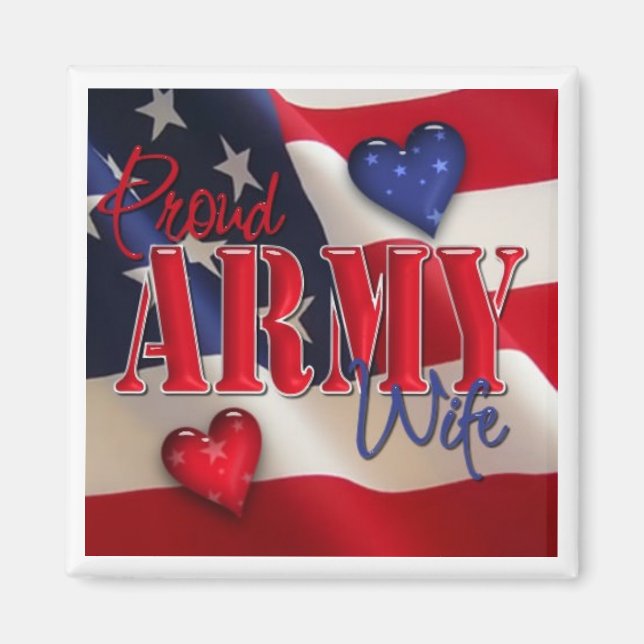 "Proud ARMY-fru" Magnet (Framsidan)