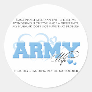 Proud ARMY-fru Runt Klistermärke