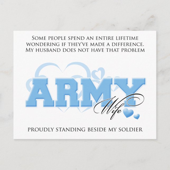 Proud ARMY-fru Vykort (Framsida)