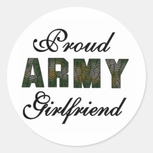 Proud Army Girlkompis Runt Klistermärke