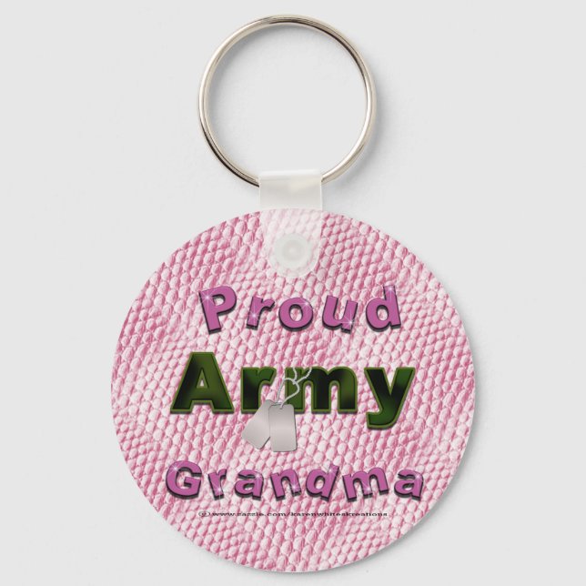 Proud Army Grandma Keychain Nyckelring (Framsida)