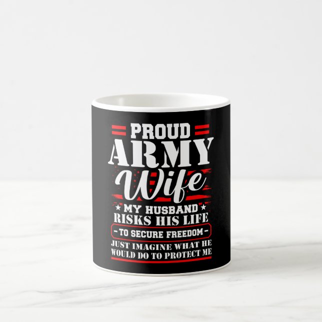 Proud Army Makfe Military Spouse Veteran Days Kaffemugg (Center)