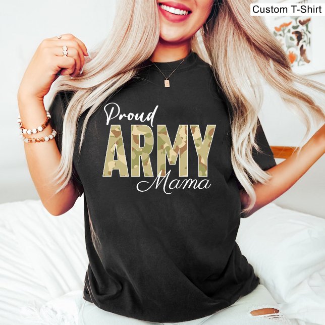 Proud Army Mamma Black Veterans Militär T Shirt (Proud Army Mama Black Veterans Military T-Shirt)