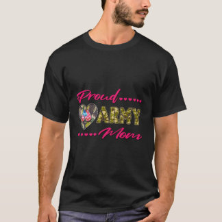 Proud Army Mamma Camo Us Flagga Hundbrickors Milit T Shirt