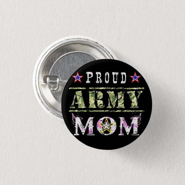 Proud Army Mamma Knapp (Framsida & baksida)