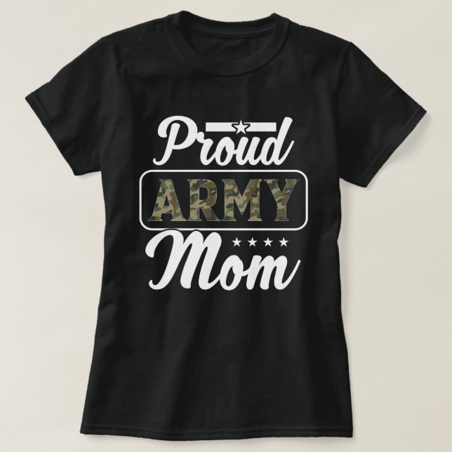 Proud Army Mamma Ladie's T-Shirt (Design framsida)