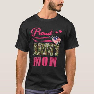 Proud Army Mamma militärkamouflage Hund Märkre Mor T Shirt