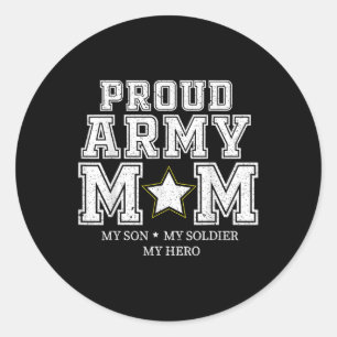 Proud Army Mamma Min son, min soldat, min Hero Vet Runt Klistermärke