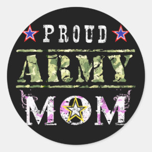 Proud Army Mamma Runt Klistermärke