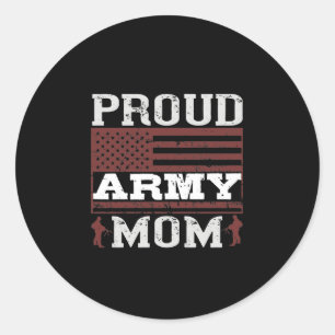 Proud Army Mamma Runt Klistermärke