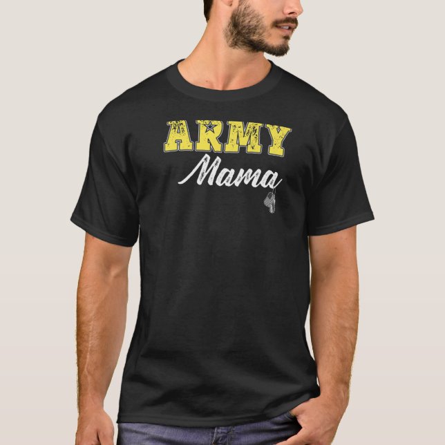 Proud Army Mamma US Flagga Hundbrickors Militär Ma T Shirt (Framsida)