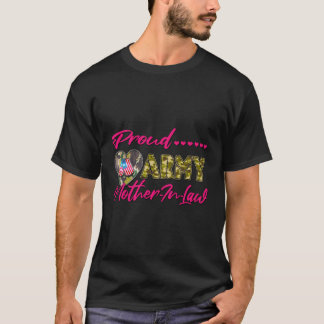 Proud Army Mor-in-Law Camo US Flagga Mil T Shirt