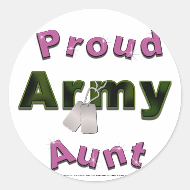 Proud Army Moster Stickers Runt Klistermärke (Framsida)