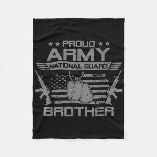 Proud Army National Guard Brother Flagga Usa Milit Fleecefilt