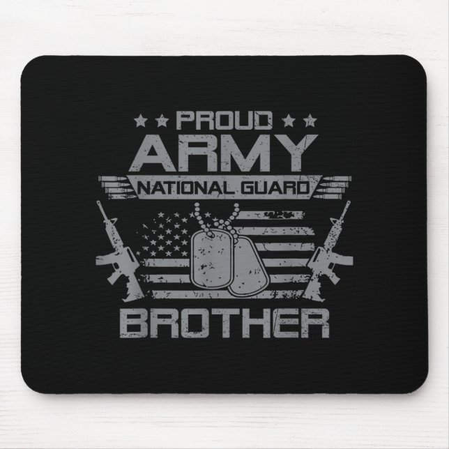 Proud Army National Guard Brother Flagga Usa Milit Musmatta (Framsidan)